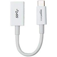 AmazonBasics - Adattatore da USB Type-C a femmina USB 3.1 Gen 1, colore bianco