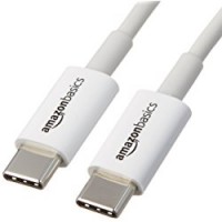 AmazonBasics - Cavo USB Type-C a USB Type-C 2.0, 1,8 m, colore bianco