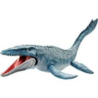 Jurassic World, il Mosasauro, creatura acquatica colossale con tatto autentico, forme  realistiche  e  articolazioni, lungo ben 61 cm, giocattolo per i bambini 3+ anni, FNG24