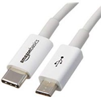 AmazonBasics - Cavo USB-C a Micro B 2.0, 0,9 m, colore bianco