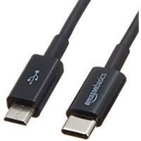 AmazonBasics - Cavo USB-C a Micro B 2.0, 1,8 m, colore nero
