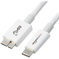 AmazonBasics - Cavo USB Type-C a Micro-B 3.1 Gen2, 0.9 metri, colore bianco