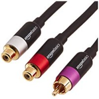 AmazonBasics - Adattatore RCA a Y, 1 maschio verso 2 femmine, 30,5 cm