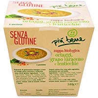 Zuppa di ortaggi, grano saraceno e lenticchie