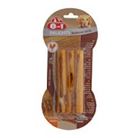 8in1 Dental Delights Bbq Sticks - Bastoncini Masticabili con Carne di Pollo Avvolta In Pelle di Bufalo Gusto Bbq
