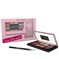 Maybelline New York Cofanetto Idea Regalo Natale, Confezione da 2 Pezzi, Palette 12 Ombretti Countdown e Matita Occhi Waterproof Nera Expression Kajal