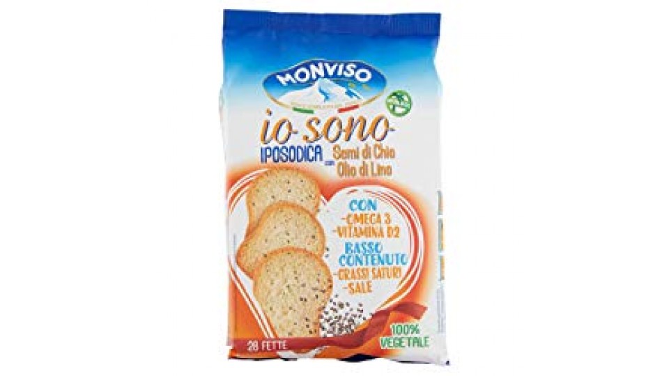 FETTE BISCOTTATE IPOSODICHE Semi di chia e Olio di Lino Monviso