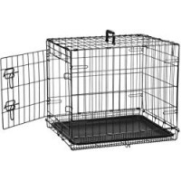 AmazonBasics - Gabbia in metallo richiudibile, per cani, Portiera Singola - Piccolo