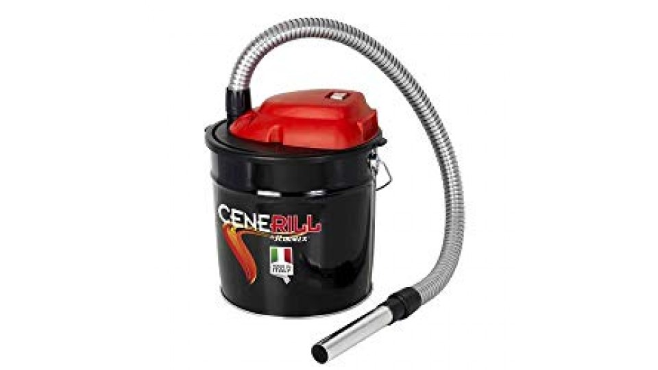 Ribimex Cenerill Aspiracenere elettrico 1000 W, 18 L filtro intercambiabile con leva di riarmo