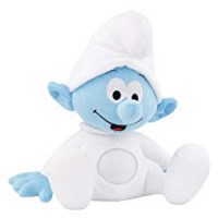 ANSMANN - Peluche a forma di Baby Puffo con Musica - Luce Notturna a LED - Aiuto per Addormentarsi - per Bambini - Luce d' Atmosfera - Luce da orientamento - lavabile - I Puffi