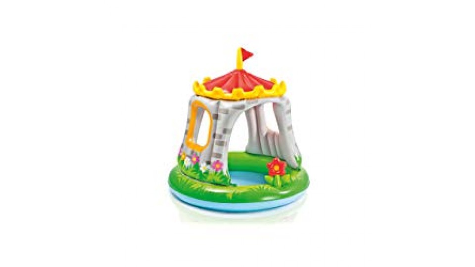 Intex 57122 - Piscina Baby Castello, 122 x 122 cm, Giallo/Blu/Bianco