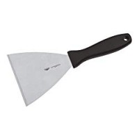 Paderno Spatola Triangolare professionale – Raschietto tagliapasta con manico, lama in acciaio inox, manico in polipropilene, 12 cm x 12 cm