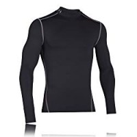 Under Armour, Coldgear Armour Mock, Maglia A Manica Lunga, Uomo, Nero (Black/Steel 001), M