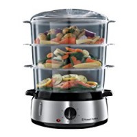Russell Hobbs 19270-56 Vaporiera, 800 Watt, 9 Litri, Acciaio Inossidabile, Nero