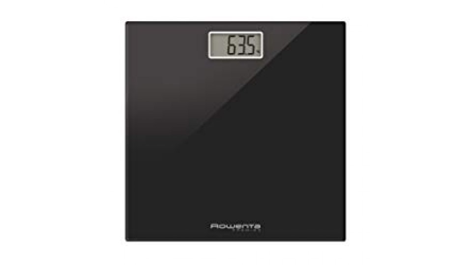 Rowenta BS1060 Premiss Bilancia Pesapersone Digitale con Piatto in Vetro, Nero