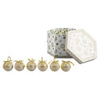 Galileo Casa Noel Set 14 Palle di Natale, Plastica, Bianco, 7x7x7 cm