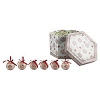 Galileo Casa Noel Set 14 Palle Decorazioni di Natale, Bianco/Rosso, 7x7x7 cm