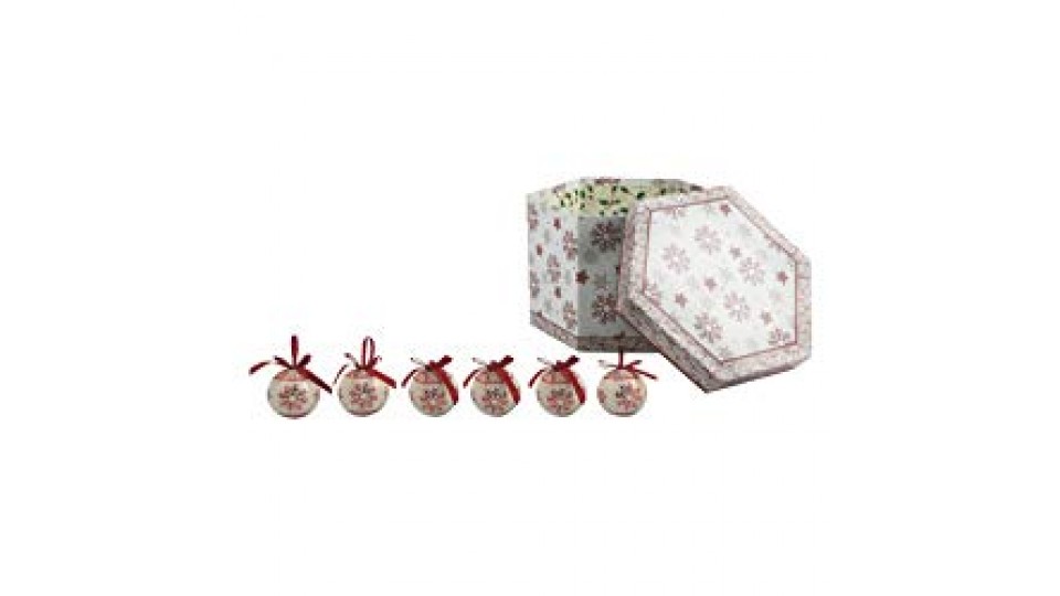 Galileo Casa Noel Set 14 Palle Decorazioni di Natale, Bianco/Rosso, 7x7x7 cm