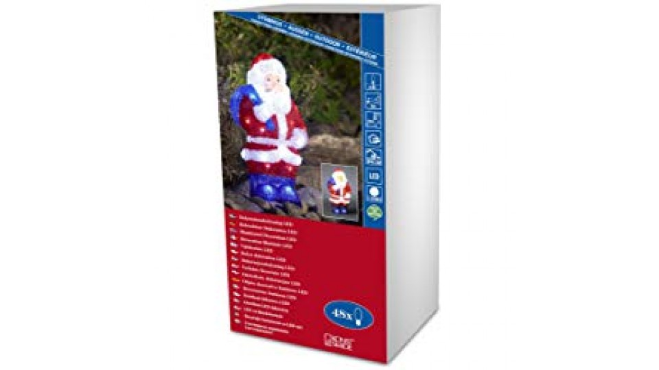 Konstsmide LED acrilico decorazione"Santa, Santa, Small Santa