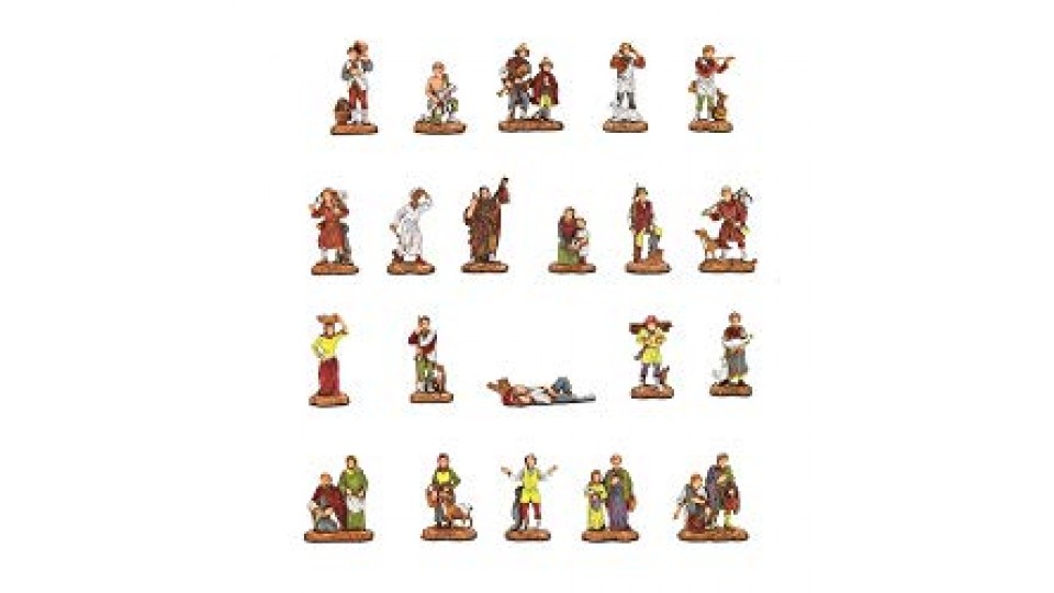 Moranduzzo 426037400 Busta con 7 Pastori Assortiti, 3.5 cm,