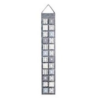 Heitmann Deco - Calendario dell' Avvento da appendere e riempire, in feltro, Grigio, Beige, Bianco