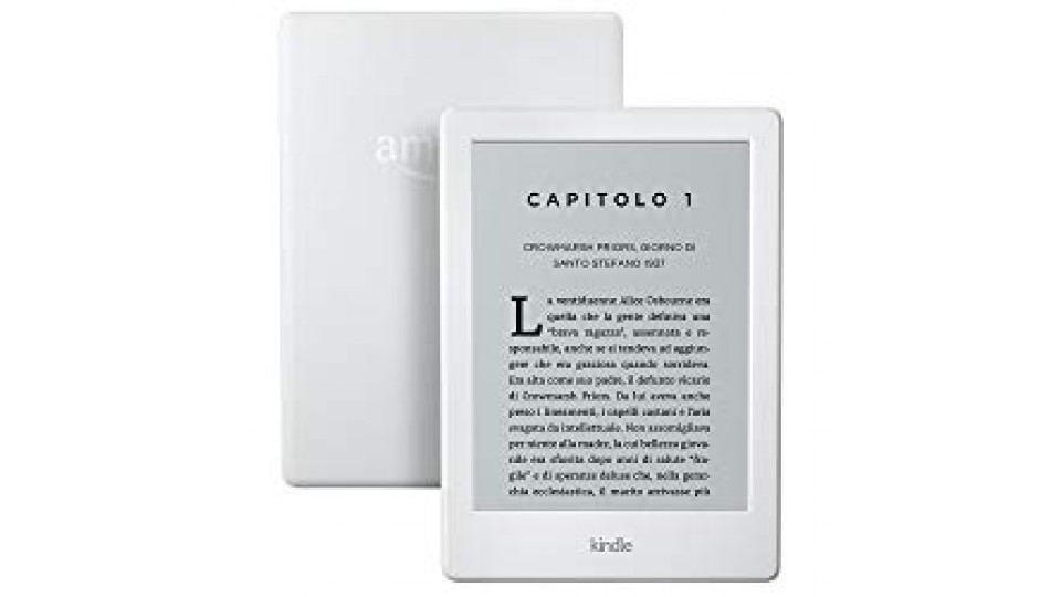 Kindle, schermo touch da 6" (15,2 cm), senza luce integrata, Wi-Fi (Bianco) - Con offerte speciali