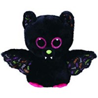 TY 37153 Dart – pipistrello, 24 cm, con occhi brillanti, Glubschi S, Beanie Boo S, Halloween limitato