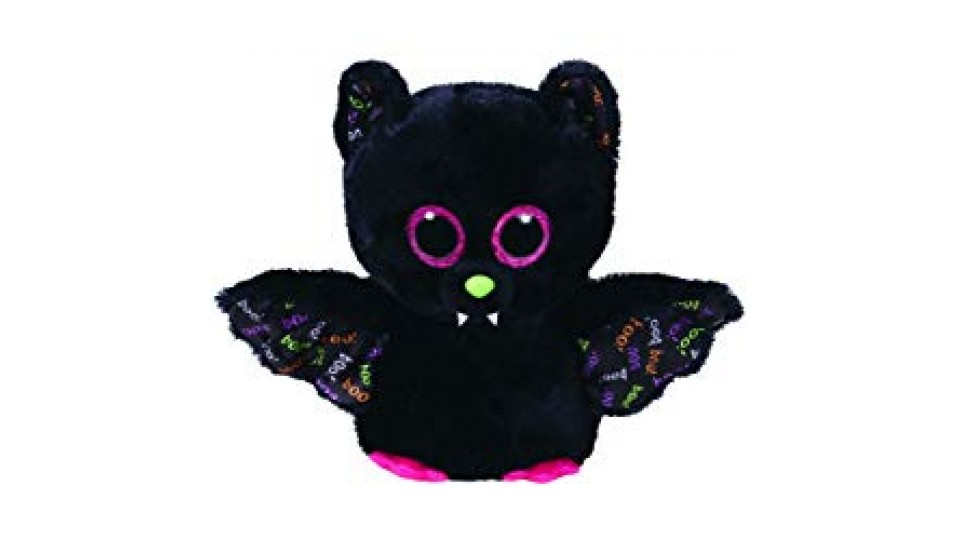 TY 37153 Dart – pipistrello, 24 cm, con occhi brillanti, Glubschi S, Beanie Boo S, Halloween limitato
