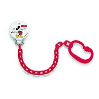NUK 10.256.312. Disney Mickey Catenella e Clip per Succhietto, 1 pezzo, colori assortiti