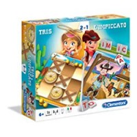 Clementoni 16064 - Tris & l'Impiccato, Giochi da tavolo 2 in 1