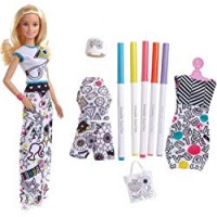 Barbie - Crayola Colora la Moda, con Pennarelli e Abiti da Colorare, FPH90
