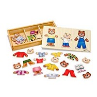 Melissa & Doug - 13770 - Puzzle in Legno da Vestire La Famiglia Orso