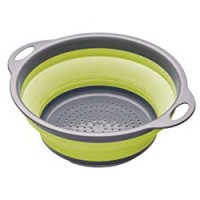 Kitchen Craft Colourworks, Scolapasta pieghevole, 24 cm, colore: Verde