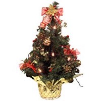 Brauns-Heitmann 87002 - Albero di Natale, circa 45 cm, con luci rosse