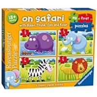 Ravensburger Italy 73016 - My First Puzzle Safari Progressivi, 2/3/4/5 Pezzi, Multicolore