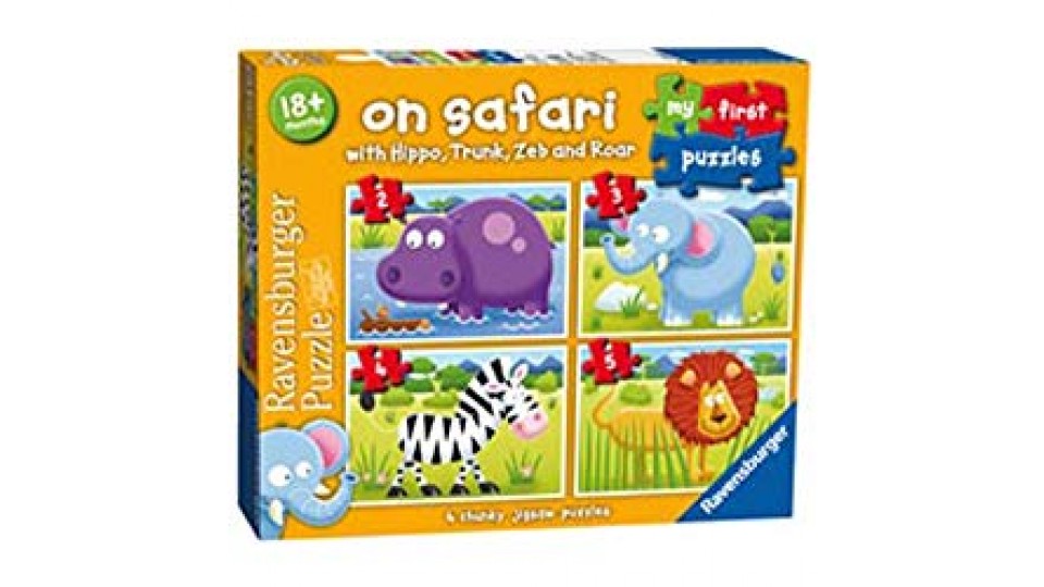Ravensburger Italy 73016 - My First Puzzle Safari Progressivi, 2/3/4/5 Pezzi, Multicolore
