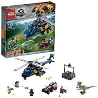Lego Jurassic World - Set Mattoncini Inseguimento sull'Elicottero di Blue, 75928
