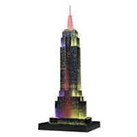 Ravensburger - 12566 1 - Empire State Building, Night Special Edition, Puzzle 3D Building con LED