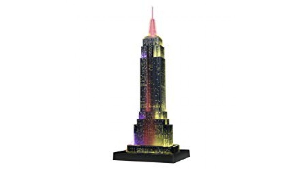Ravensburger - 12566 1 - Empire State Building, Night Special Edition, Puzzle 3D Building con LED