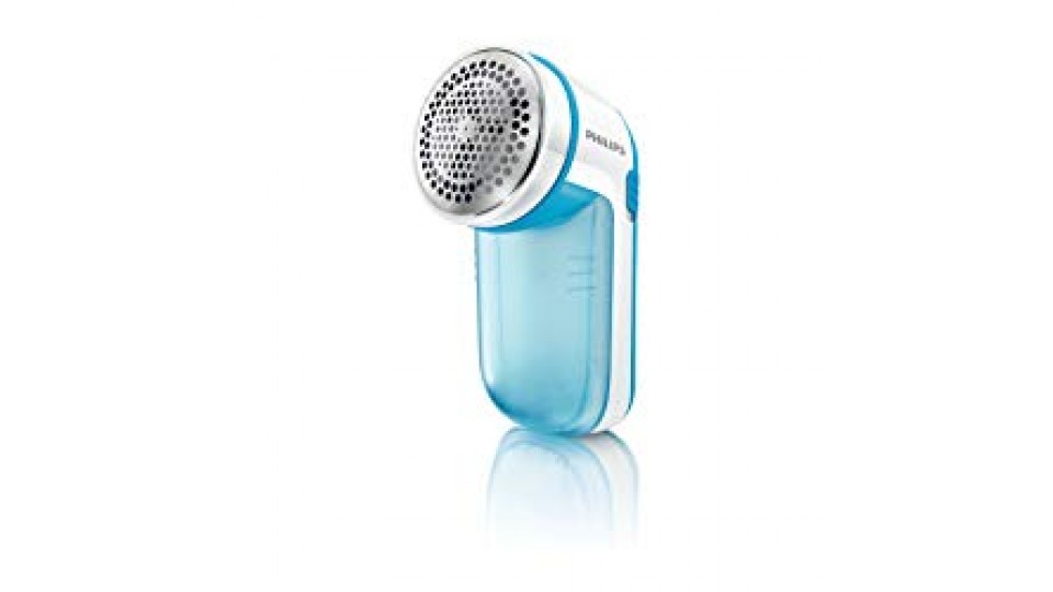 Philips GC026/00 Levapelucchi, Alimentazione a Batteria, Bianco/Blu