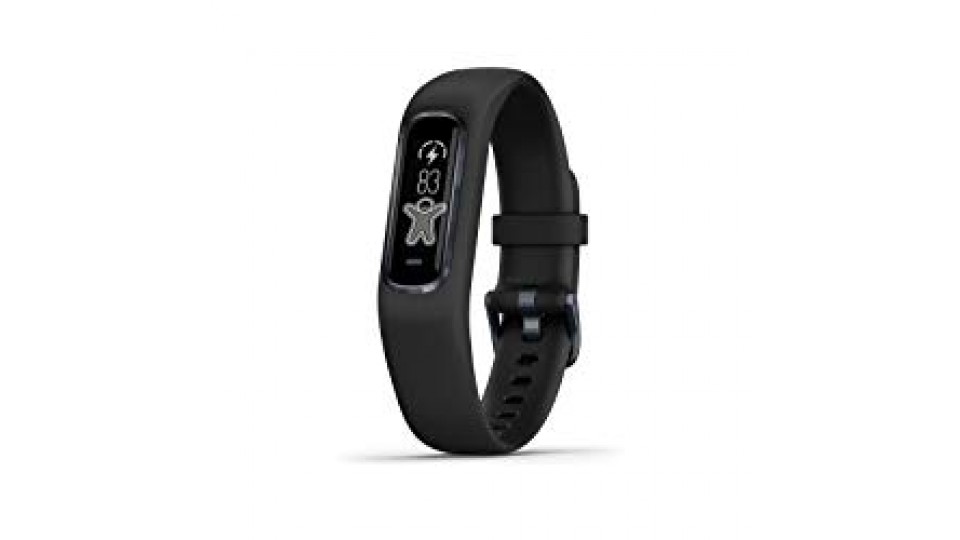 Garmin Vivosmart 4 Smart Fitness Tracker con Schermo Touch, Sensore Cardio e Pulse Ox, Nero/Slate, Small/Medium