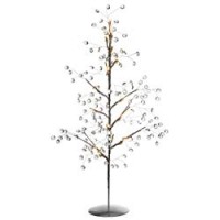 WeRChristmas - Decorazione natalizia a forma di albero con palline, con 15 luci LED bianco caldo