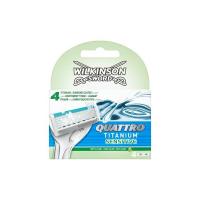 Wilkinson Sword 70050980 Lame da rasoio Quattro Titanium Sensitive