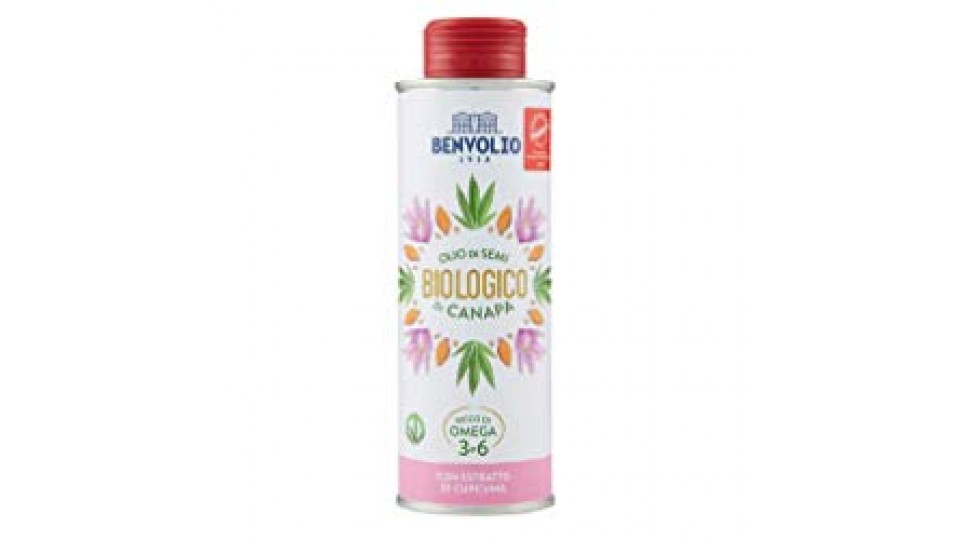 Benvolio 1938 Olio di Semi di Canapa Biologico con Estratto di Curcuma