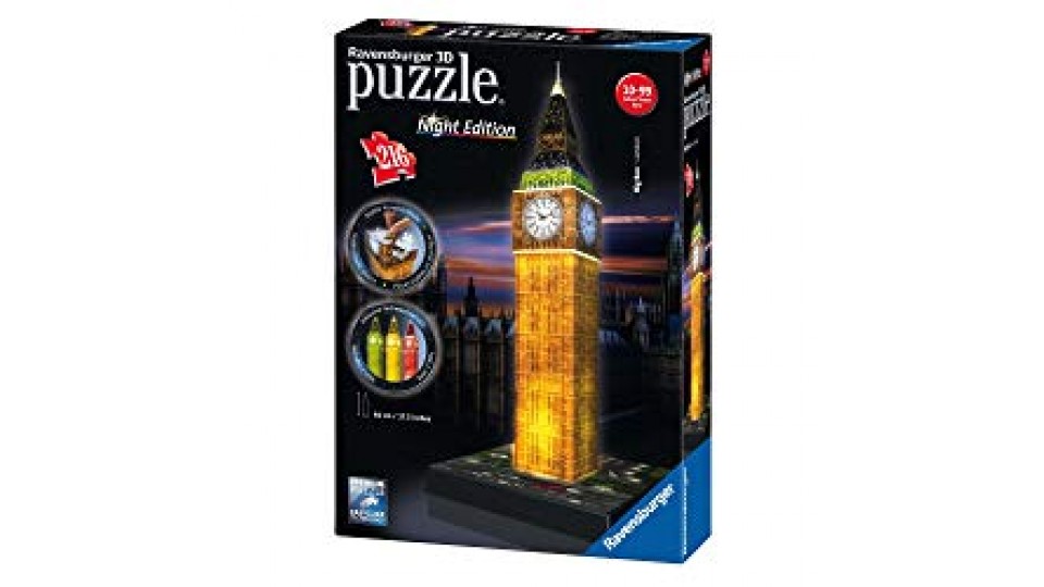 Ravensburger 12588 - Big Ben Night Edition Puzzle 3D Building con LED