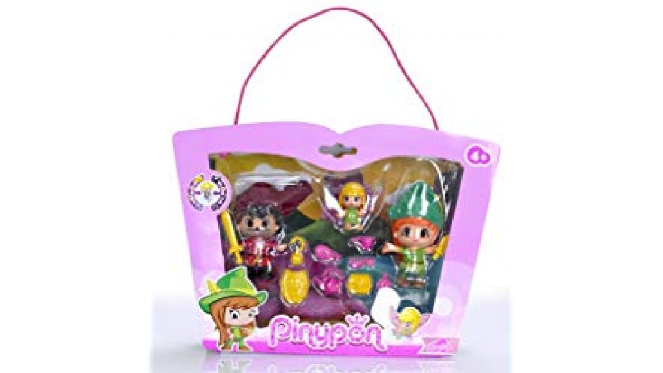 Famosa 700012738 Pinypon Peter Pan, Uncino, Trilli Personaggi