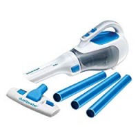 Black+Decker DV9610NF-QW Dustbuster Plus Scopa Ricaricabile 2 in 1, Batteria NiMH, 9.6 V, 1.55 kg, Bianco/Blu