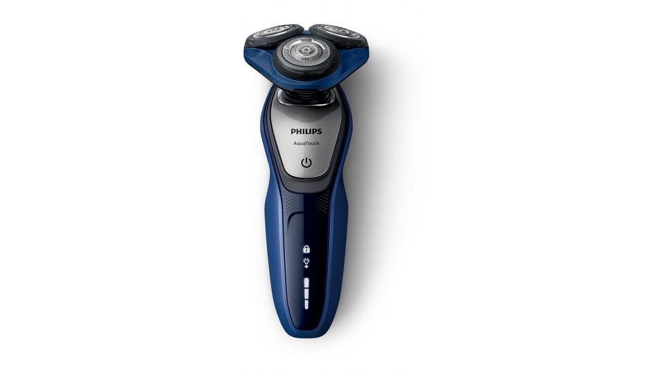 Philips AquaTouch S5600/41 - Rasoio elettrico AquaTec Wet & Dry con lame MultiPrecision,Testina Flex 5 direzioni e Sistema di protezione della pelle + Regolabarba 5 lunghezze