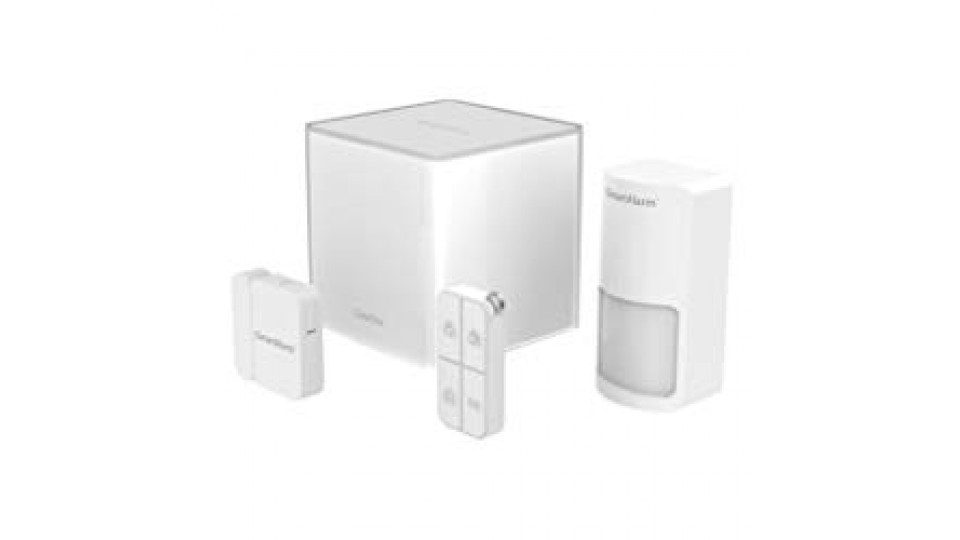 iSmartAlarm Starter Pack, Sistema di Sicurezza Domestico Wireless Modulabile con App per iOs ed Android, Colore Bianco