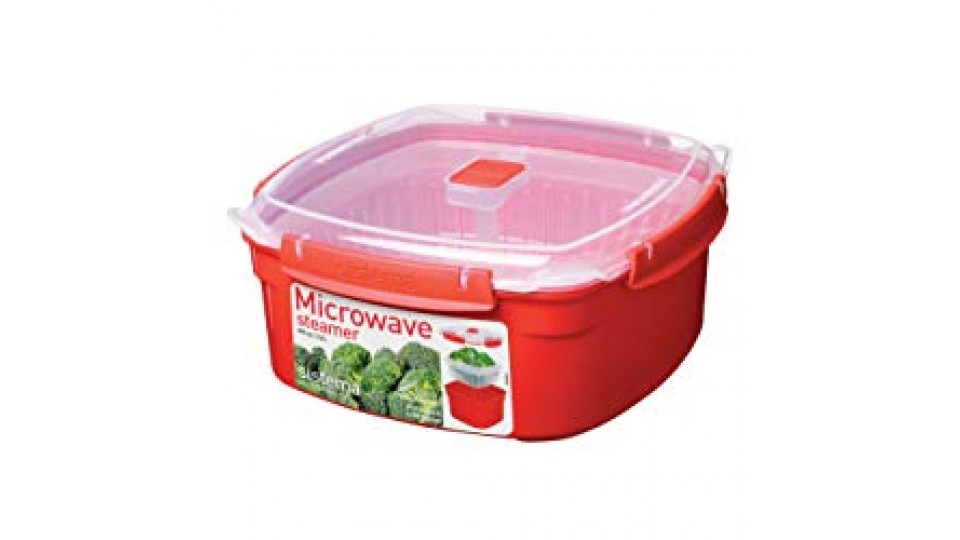 Sistema Vaporiera grande da microonde 3,2 L, 23.9 x 23.9 x 10.9 cm